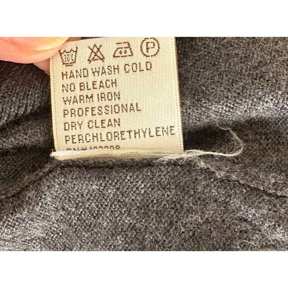 Peter Millar 100% Italian Merino Wool Sweater Vest Men's Large Charcoal Gray - Picture 8 of 12